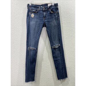 RAG & BONE DRE LOW RISE SLIM BOYFRIEND FRAYED HEM WOMEN’S JEANS SZ 25 Distressed